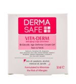 کرم ژل ضد چروک و مغذی پوست صورت و گردن 50میل درما سیف Derma Safe Age Defense Cream Gel 50ml - تصویر 2