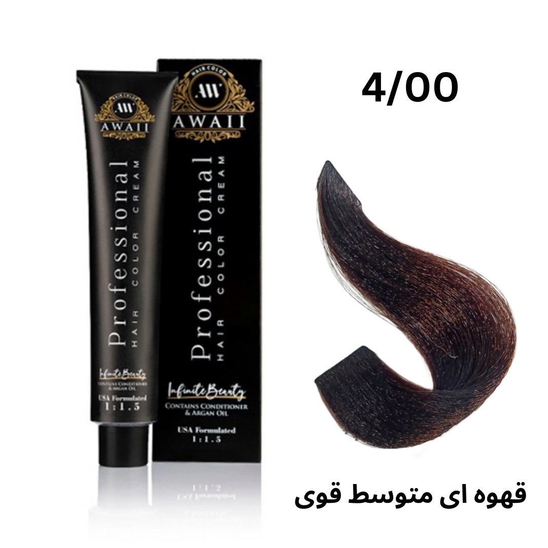 آوایی 4 آرایشی لاوین رنگ مو آوایی شماره 4/00 قهوه ای متوسط قوی - تصویر 1