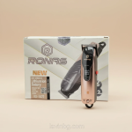 ماشین اصلاح شارژی روناس RO-4422 به همراه جعبه اصلی با بک‌گراند پاستیلی لاوین