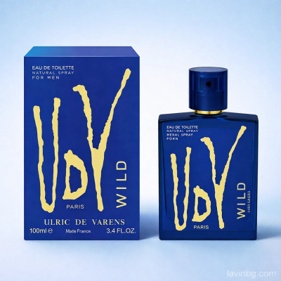 عطر مردانه UDV Wild اولریک دو وارنز حجم 100 میلی‌لیتر با جعبه و بطری آبی