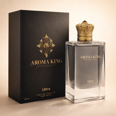 ادوپرفیوم مردانه Creed Aventus Aroma King 100 میل اولترا ویرچوال با بک گراند پاستیلی و واترمارک lavinbg.com