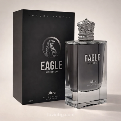 ادوپرفیوم مردانه Silver Scent Eagle 100 میل اولترا ویرچوال با بک گراند پاستیلی و واترمارک lavinbg.com