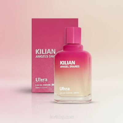 پرفیوم لوکس Kilian Angels Share اولترا ویرچوآل با بک گراند پاستیلی مخصوص سایت لاوین